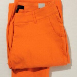 Ashley Steward Orange Size 12 Women's Trouser Straight Leg Pockets